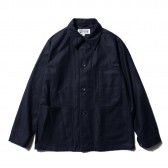 ENGINEERED GARMENTS-EG Workaday Utility Jacket - Cotton Reversed Sateen - Dk.Navy