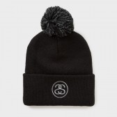 STUSSY-SS-Link Pom FA17 Cuff Beanie - Black