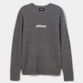 STUSSY-Simple Crew Sweater - Grey Heather