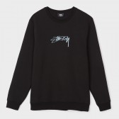 STUSSY-Smooth Stock App Crew - Black