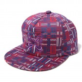 Needles - Trucker Cap - Poly Jacquard : Block - Nvy:Red:Wht