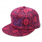 Needles - Trucker Cap - Poly Jacquard : Geometric - Navy:Red