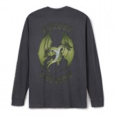 STUSSY-Double Dragon P Dyed PKT LS Tee - Black