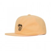STUSSY-Small Stock Lock Strapback Cap - Apricot