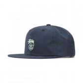 STUSSY-Small Stock Lock Strapback Cap - Navy