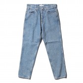 Living Concept-5POCKET TAPERED DENIM PANTS : ICE WASH - Ice Blue