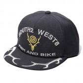 South2 West8 - Apollo Cap - Deer Skull & Horn Emb. - Grey