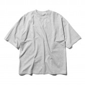 AURALEE-SOFT CORD BIG TEE - Mix Top Gray