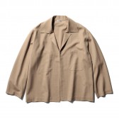 AURALEE-WOOL SILK TROPICAL SHIRTS JACKET - Beige Chambray