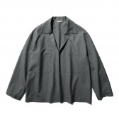 AURALEE-WOOL SILK TROPICAL SHIRTS JACKET - Olive Chambray