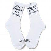 BEDWIN-JACQUARD 2PCS PACK SOCKS 「LARRY」 - White × Black