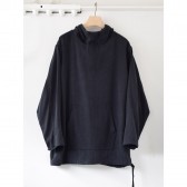 COMOLI-シルクネップ パーカ - Black