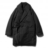 COMOLI-中綿 ショールカラーコート - Black