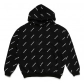 ELVIRA-BREAK SLANTING HOODY - Black