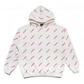 ELVIRA-BREAK SLANTING HOODY - White
