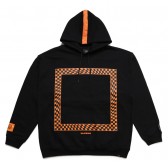 ELVIRA-GLITCH FRAME HOODY - Black