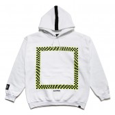 ELVIRA-GLITCH FRAME HOODY - White