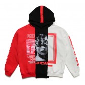 ELVIRA-MULTI REMAKE HOODY - B (Red × Black × White)