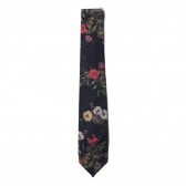 ENGINEERED GARMENTS-Neck Tie - Floral Sheeting - Dk.Navy
