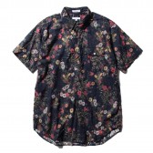 ENGINEERED GARMENTS-Pop Over BD Shirt - Floral Sheeting - Dk.Navy
