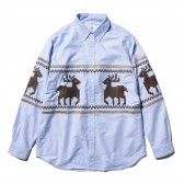 HABANOS-DEER PATERN B.D L/SL SHIRTS - Sax