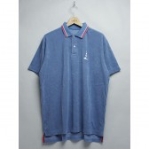 MOUNTAIN RESEARCH-Big Animal Polo S:S - 動物刺繍 Pile - Sax