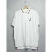 MOUNTAIN RESEARCH-Big Animal Polo S:S - 動物刺繍 Pile - White