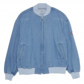 C.E : CAV EMPT-BLEACHED DENIM ZIP JACKET - Indigo