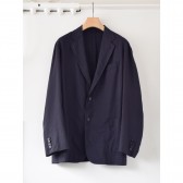 COMOLI-リネンウール 2Bジャケット - Navy