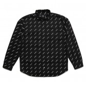 ELVIRA-BREAK SLANTING L:S SHIRT - Black