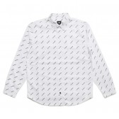 ELVIRA-BREAK SLANTING L:S SHIRT - White