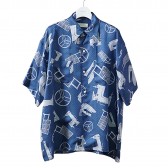 NEON SIGN-OPEN COLLAR SHIRT TOOLS - P.Blue
