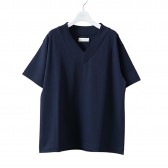 NEON SIGN-V NECK T-SHIRT - Navy