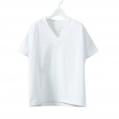 NEON SIGN-V NECK T-SHIRT - White