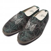 Needles - Papillon Emb. Gobelin Jacquard Mule - Blue