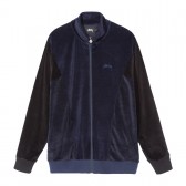 STUSSY-Velour Paneled Track Jacket - Black