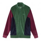 STUSSY-Velour Paneled Track Jacket - Green
