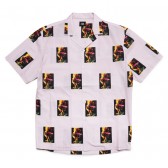 ELVIRA-BURNING ROSE ALOHA SHIRT - Pink