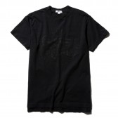 ENGINEERED GARMENTS-Printed Cross Crew Neck T-Shirt - Love & Music - Dk.Navy