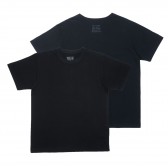 N.HOOLYWOOD-981-CS04-074 pieces 2PACK T-SHIRTS - Black : Navy