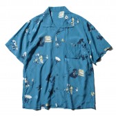 Porter Classic-FILM NOIR ALOHA SHIRT - Blue