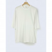 AURALEE-SEAMLESS CREW NECK HALF SLEEVE TEE
