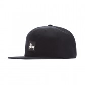STUSSY-Stock Rubber Patch Cap - Black
