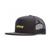 STUSSY-Twill Foam Trucker Cap - Black