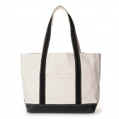 kiruna-vibram x canvas tote - cotton canvas:vibram - Off White : Black