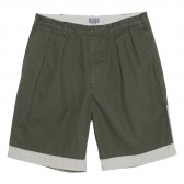 C.E : CAV EMPT-SPLIT COLOUR CHINO SHORTS - Green