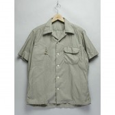 MOUNTAIN RESEARCH-Open Collar S:S - 動物刺繍 Cotton Satin - Beige