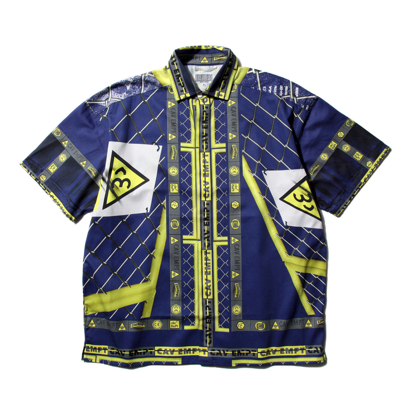 C.E / CAV EMPT - CHAINLINK SHORT SLEEVE SHIRT - Navy