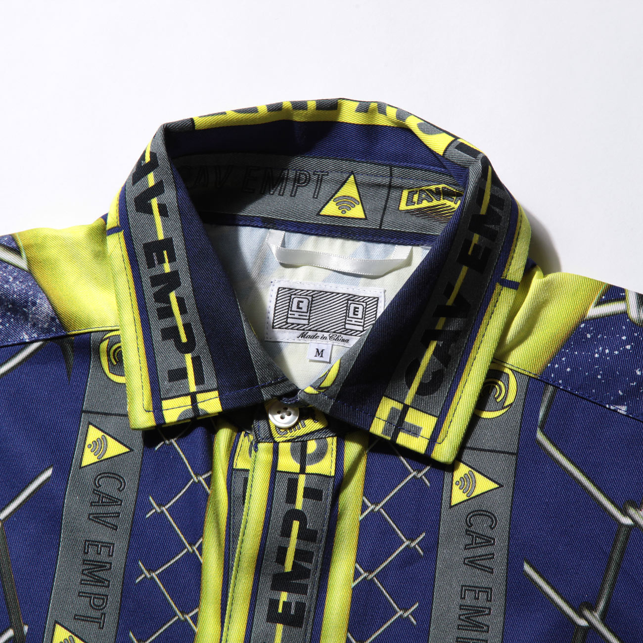 C.E / CAV EMPT - CHAINLINK SHORT SLEEVE SHIRT - Navy