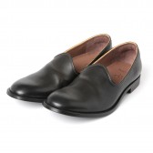LEATHER & SILVER MOTO-Slip on #1642 - Black